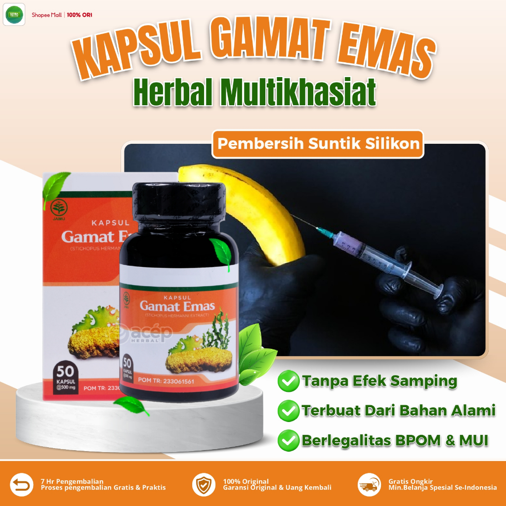Kapsul Gamat Emas Obati Membersihkan Bekas Suntik Silikon Menyehatkan Kembali Mr P Rusak akibat Sili