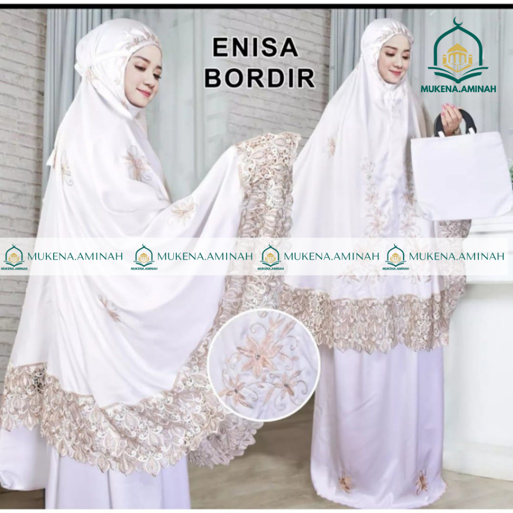 Mukena Dewasa Lebaran 2026 Setelan Rukoh Premium Mukna Bahan Adem Rukuh Rayon Perempuan Mini Pouch S