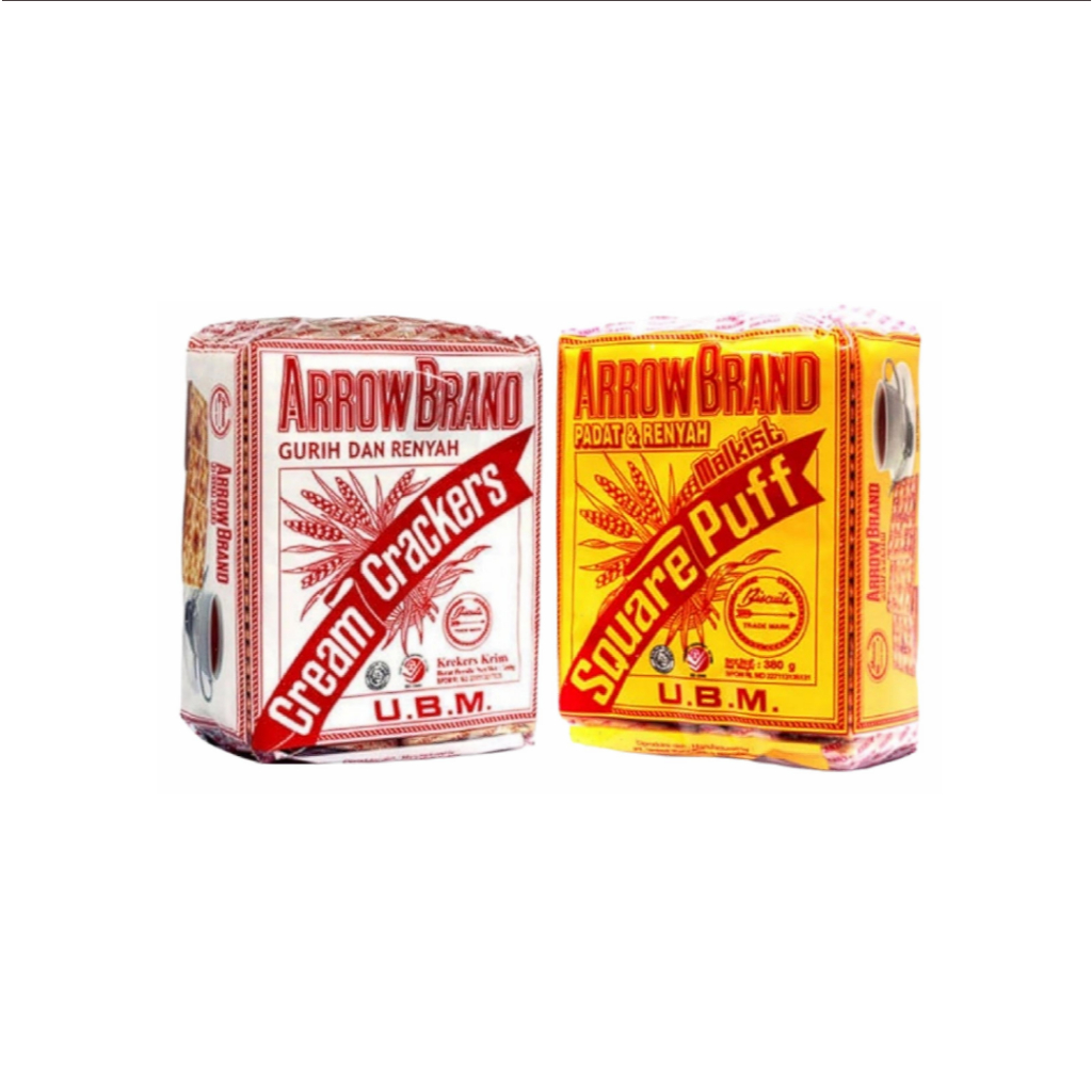 Brothoaly Ubm Arrow Brand Square Puff Cream Crackers Malkist Biskuit 350 Gr