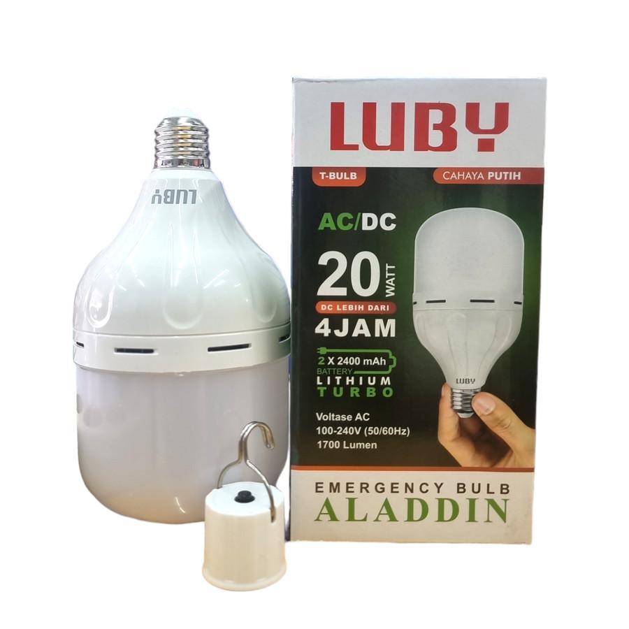 LUBY LAMPU EMERGENCY / LAMPU DARURAT LUBY NEW ALADDIN LED 20W CAHAYA PUTIH