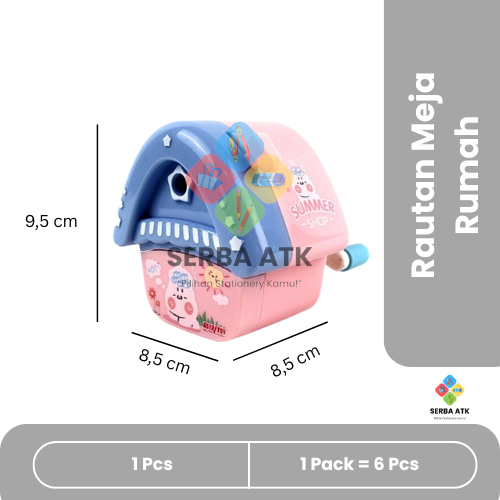 

[1 pcs] Rautan/Serutan/Sharpener pensil meja putar Rumah fancy lucu