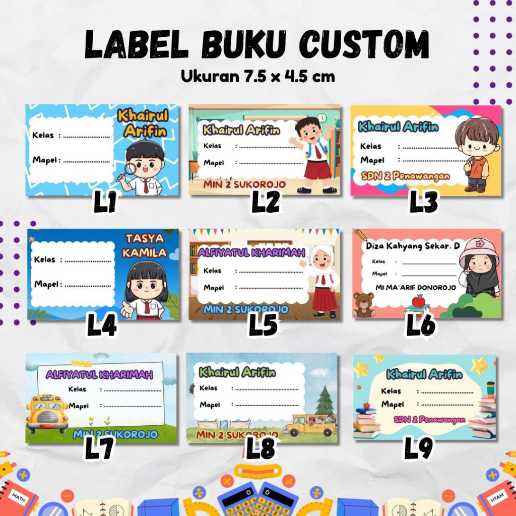 

stiker mapel custom | label buku sekolah | stiker mapel | stiker pelajaran | label pelajaran | stiker pelajaran custom | stiker pelajaran lucu dan aesthetic | stiker pelajaran custom murah | label pelajaran murah | stiker label pelajaran