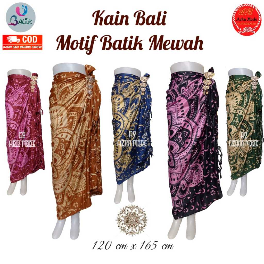 Kain pantai bali motif mandala mewah - sarung pantai - kain pantai bali - sarung bali - kain pantai 
