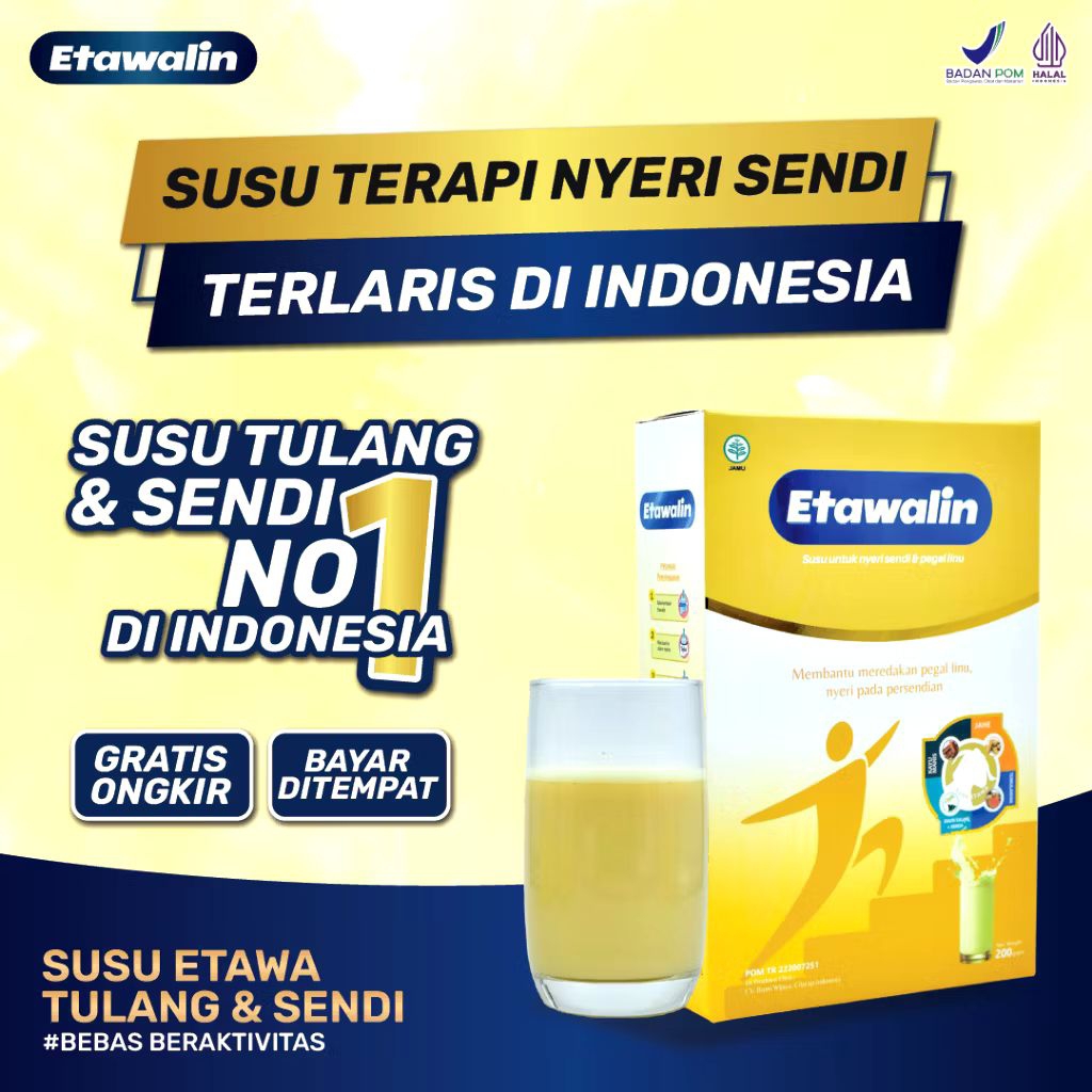 

Etawalin Susu Etawa Tulang dan Sendi Atasi Nyeri Sendi Pegal Linu Nyeri Otot Rematik 1 Box