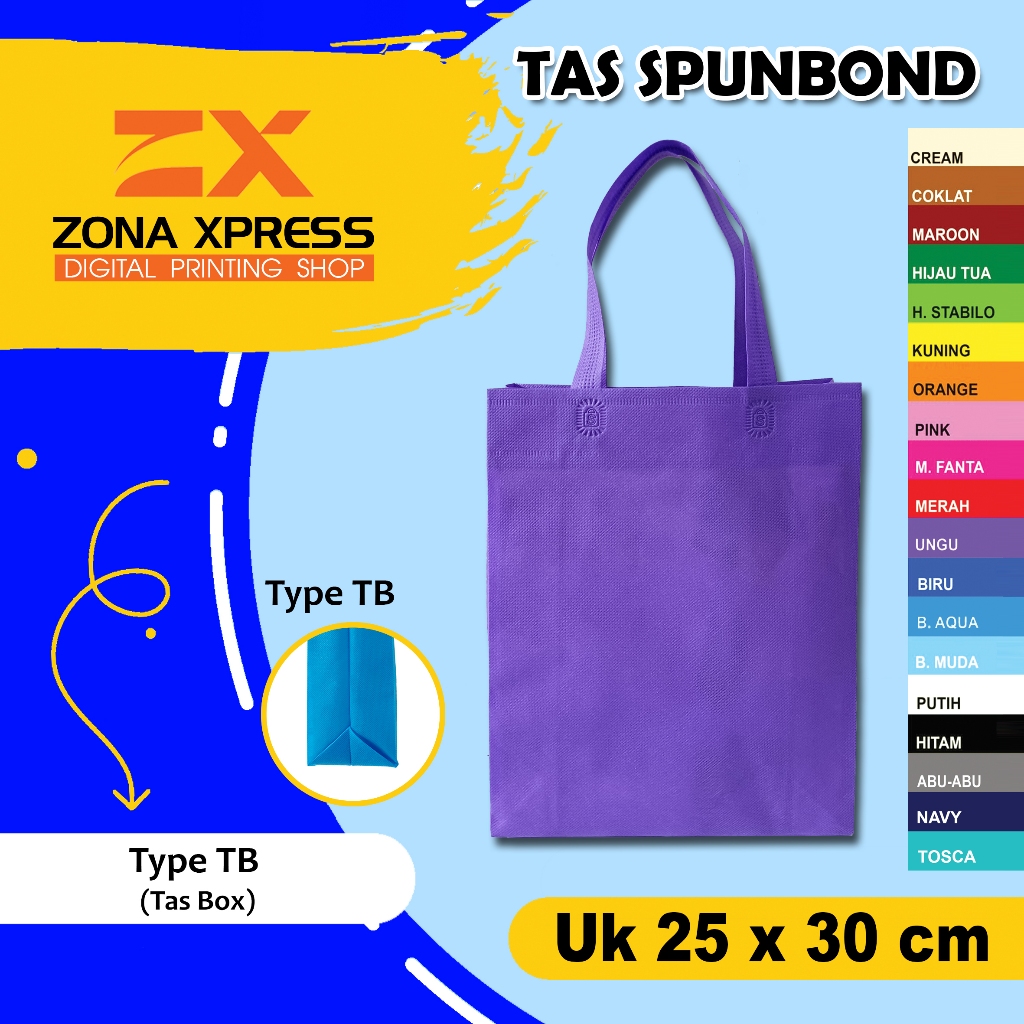 

Tas kain spunbond Model BOX isi 12 pcs ukuran 25x30