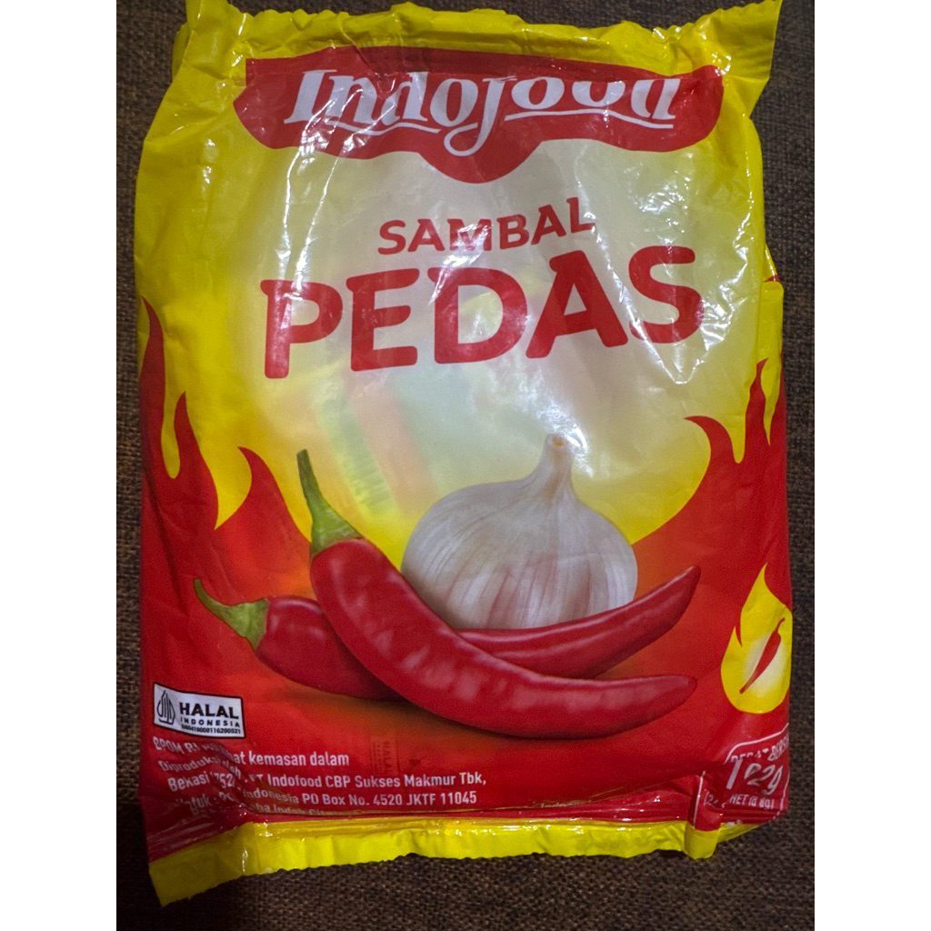 

Sambal Indofood stick pedas isi 24 pcs