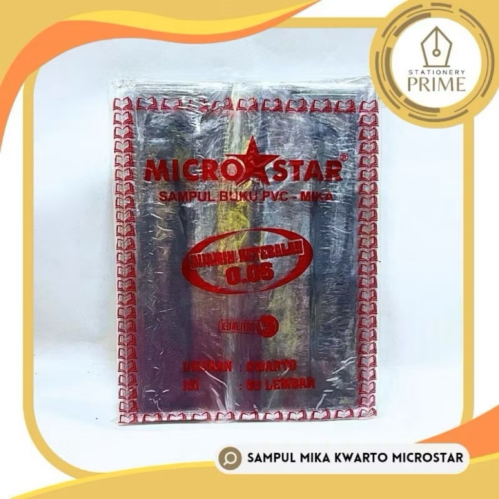 

Sampul Buku PVC Mika Kwarto Micro Star isi 60 lembar