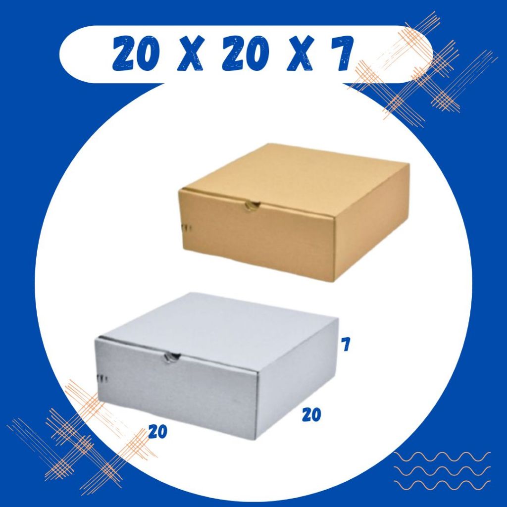 

Kardus 20x20x7 LD Box Dus Packing Kotak Kado Kemasan Karton Pizza Souvenir Hampers