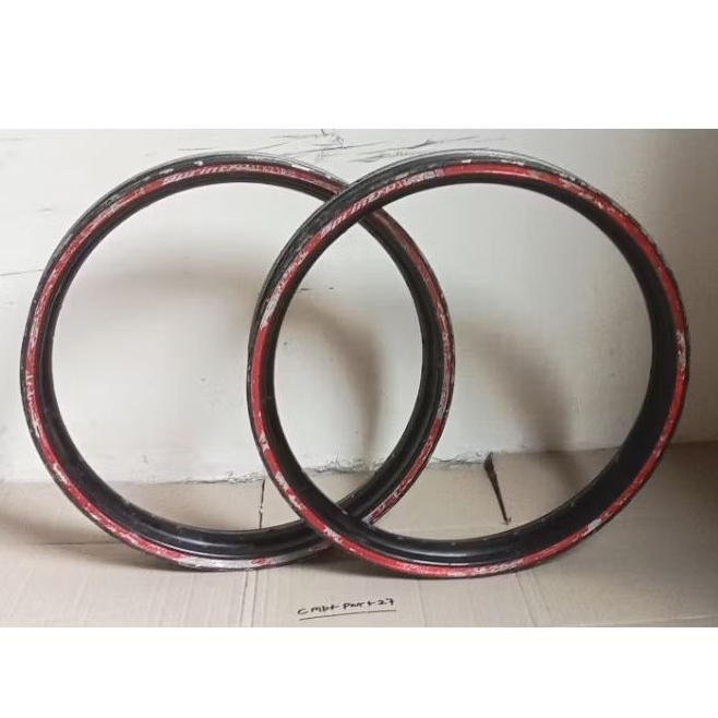 Velg VROSSI Sprint XD TYPE WM Series UK 185 215 RING 17 Hole Lubang 36 Warna Hitam Glossy List Merah