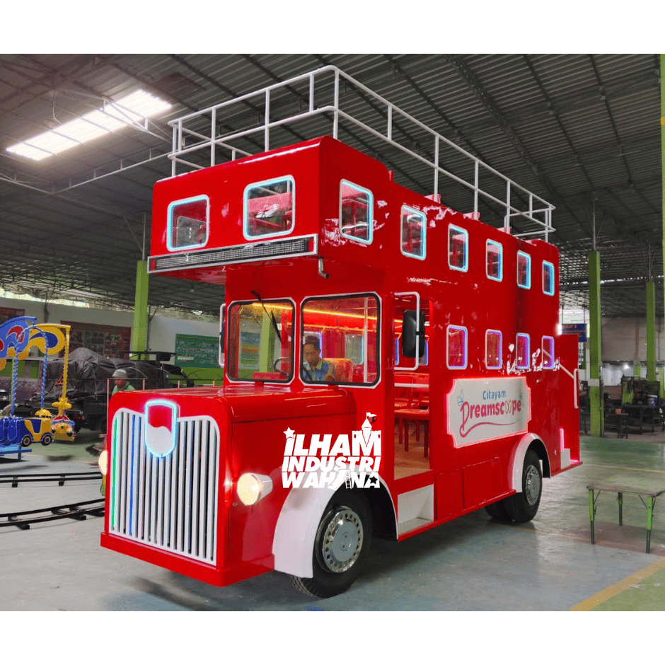 Kereta Mini Bus Tingkat || Kereta wisata wahana anak anak