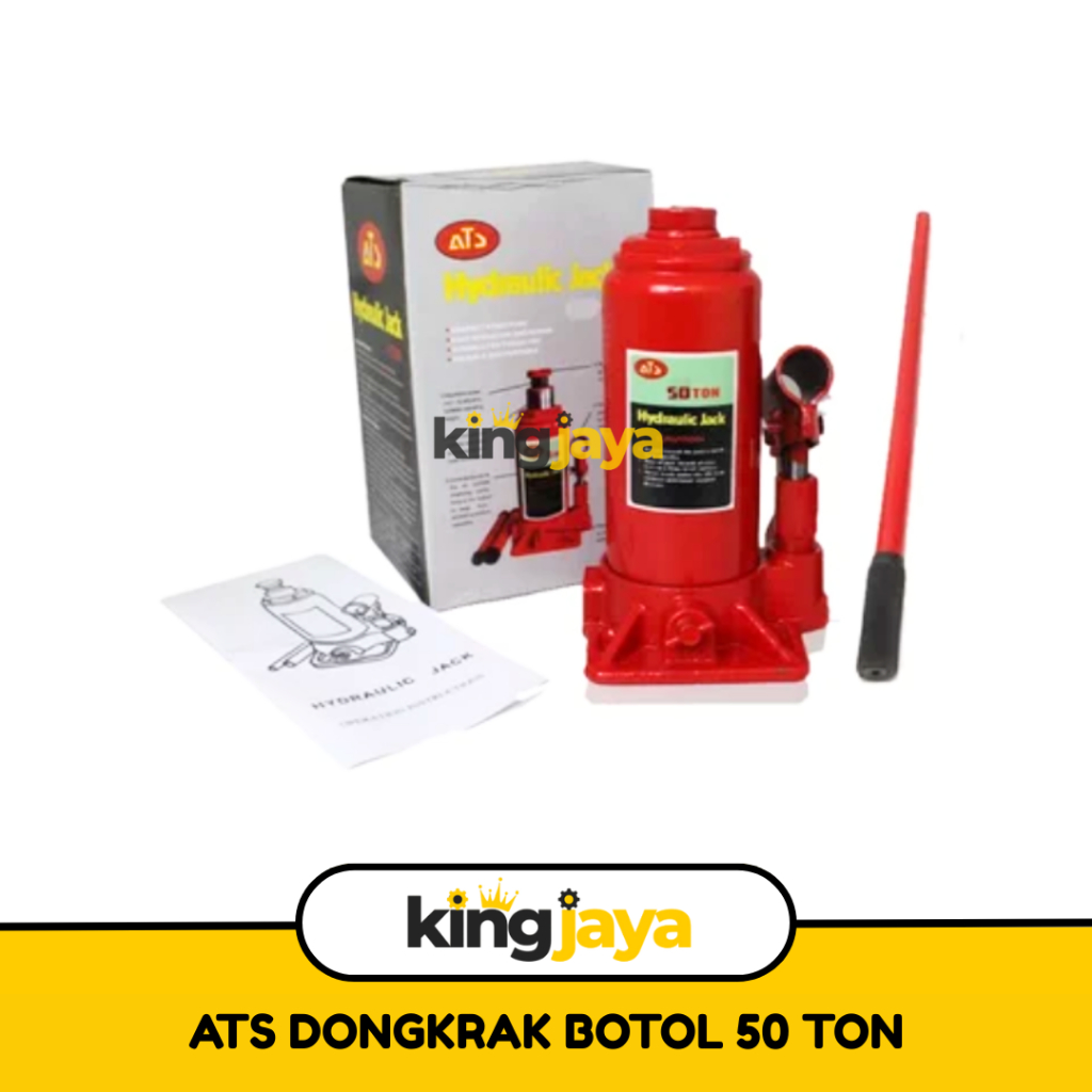 ATS Dongkrak Botol 50 TON / Hydraulic Jack 50T / Dongkrak Model Botol