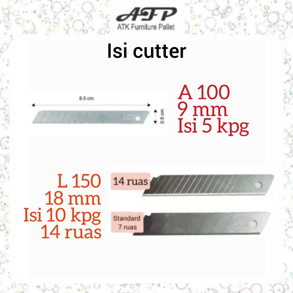 

Isi Cutter 9 18 mm A 100 L 150