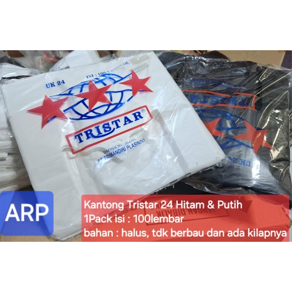 Ada Stok Tristar 24 PUTIH - HITAM & Taxi 24 Merah/kantong ukuran 24 Tristar PUTIH - HITAM & Taxi 24