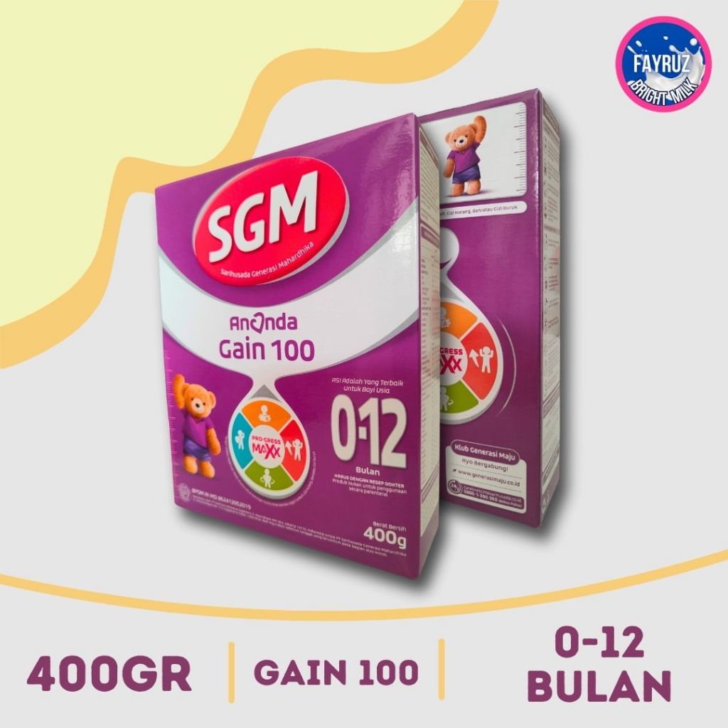 Susu Formula SGM Ananda Gain 100 (0-12 Bulan) 400gr - RSA