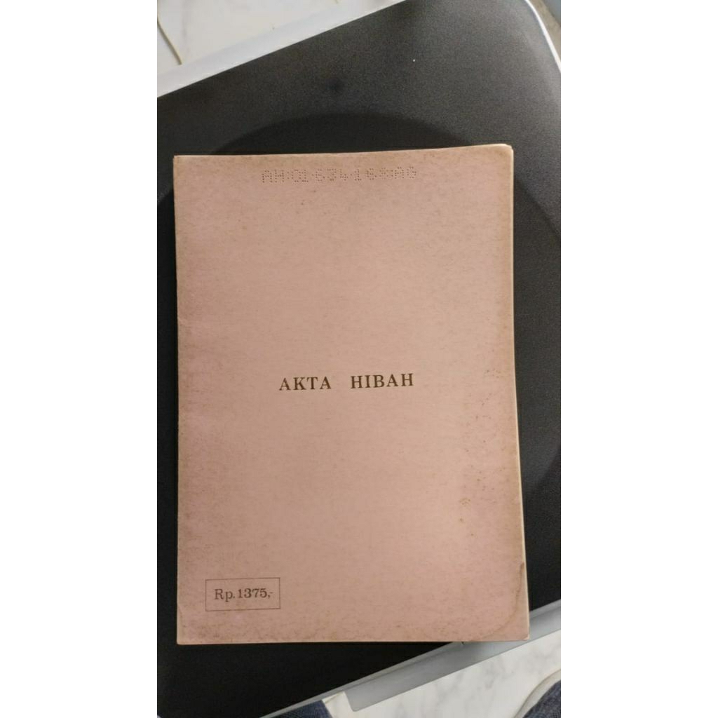 

DOKUMEN BUKU SURAT penting Menghibah memberikan, rumah atau tanah AKTA HIBAH 1375 1985-1989