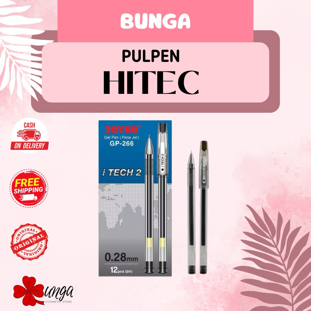 

BUNGA-[1 Pcs]Pulpen HI-TECH 0.28 Pulpen Tinta Hitam Murah