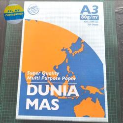 

Jual Kertas Hvs Dunia Mas 80 gsm/gr Ukuran A3 Limited/500 Sheets