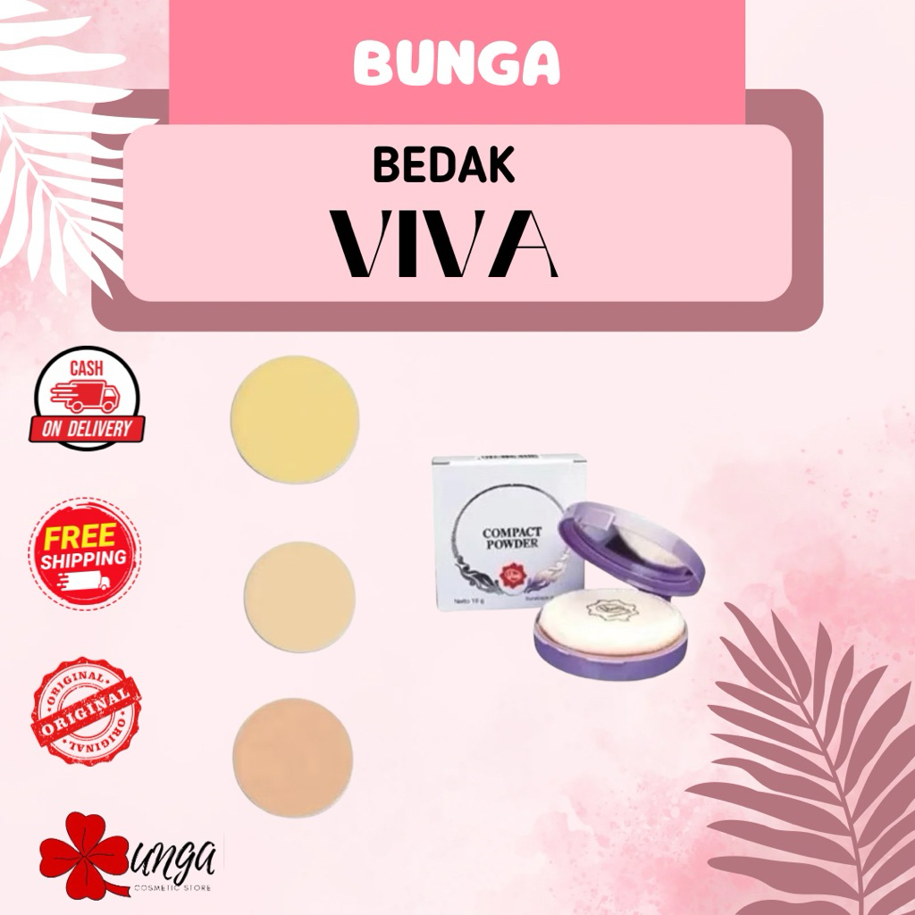 BUNGA-Viva Compact Powder/Viva Compact Powder Lilac/Viva Bedak Padat/ Viva Bedak