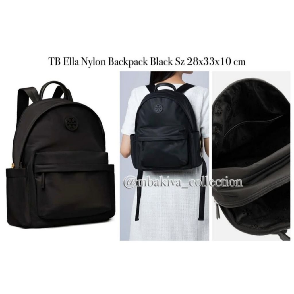 TB Ella Nylon Backpack Black