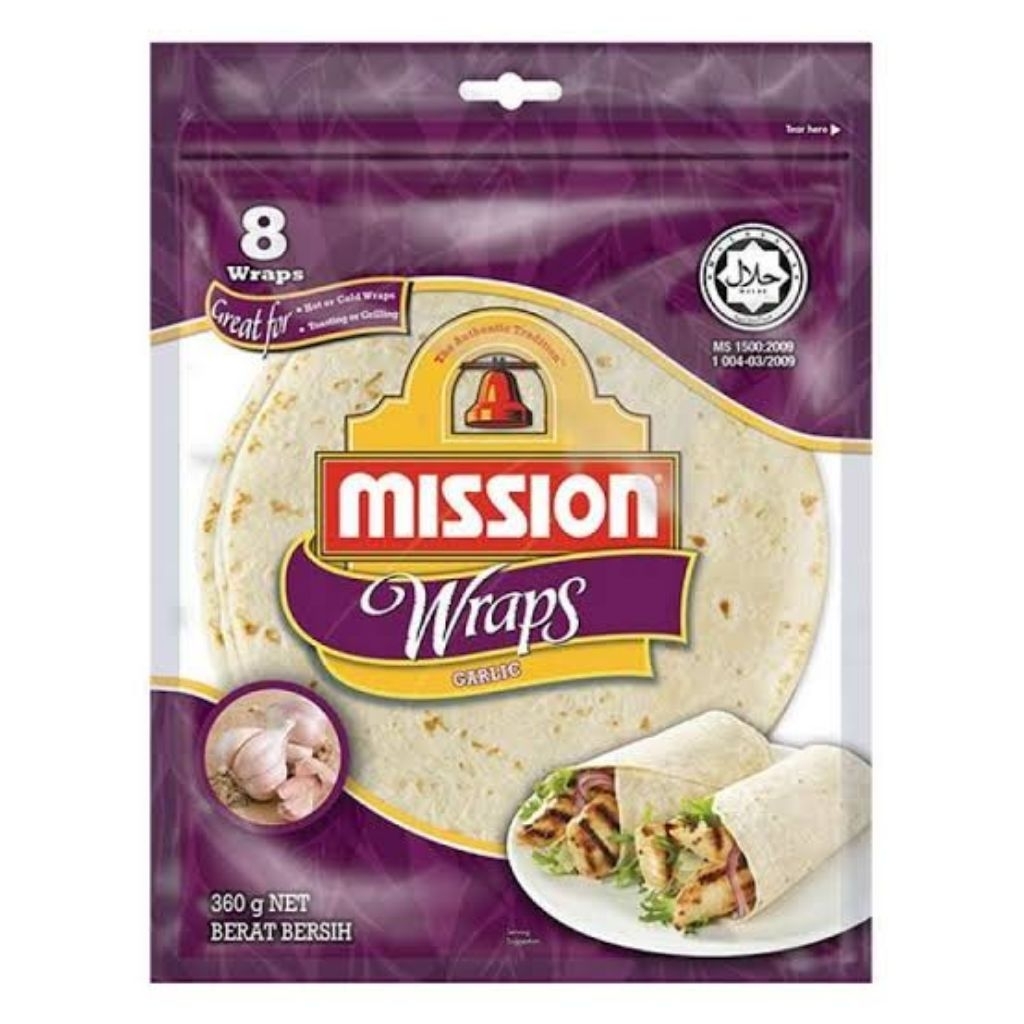 

mission wraps garlic 360gr