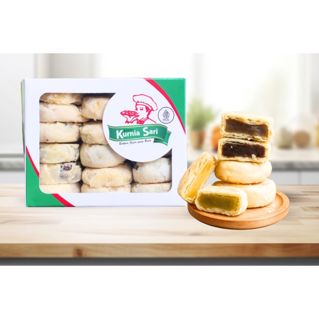 

Bakpia Kurniasari Asli Jogja Mix 4 Rasa isi 16(Keju,Susu,Coklat dan Kopi)