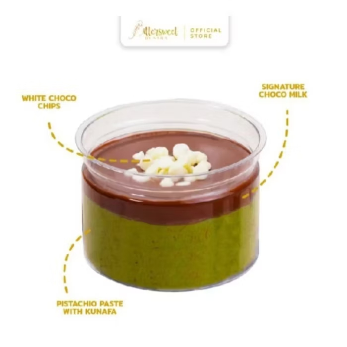 Dubai Chocolate Kunafa Pistachio Choco Milk Bittersweet by Najla (Satuan)