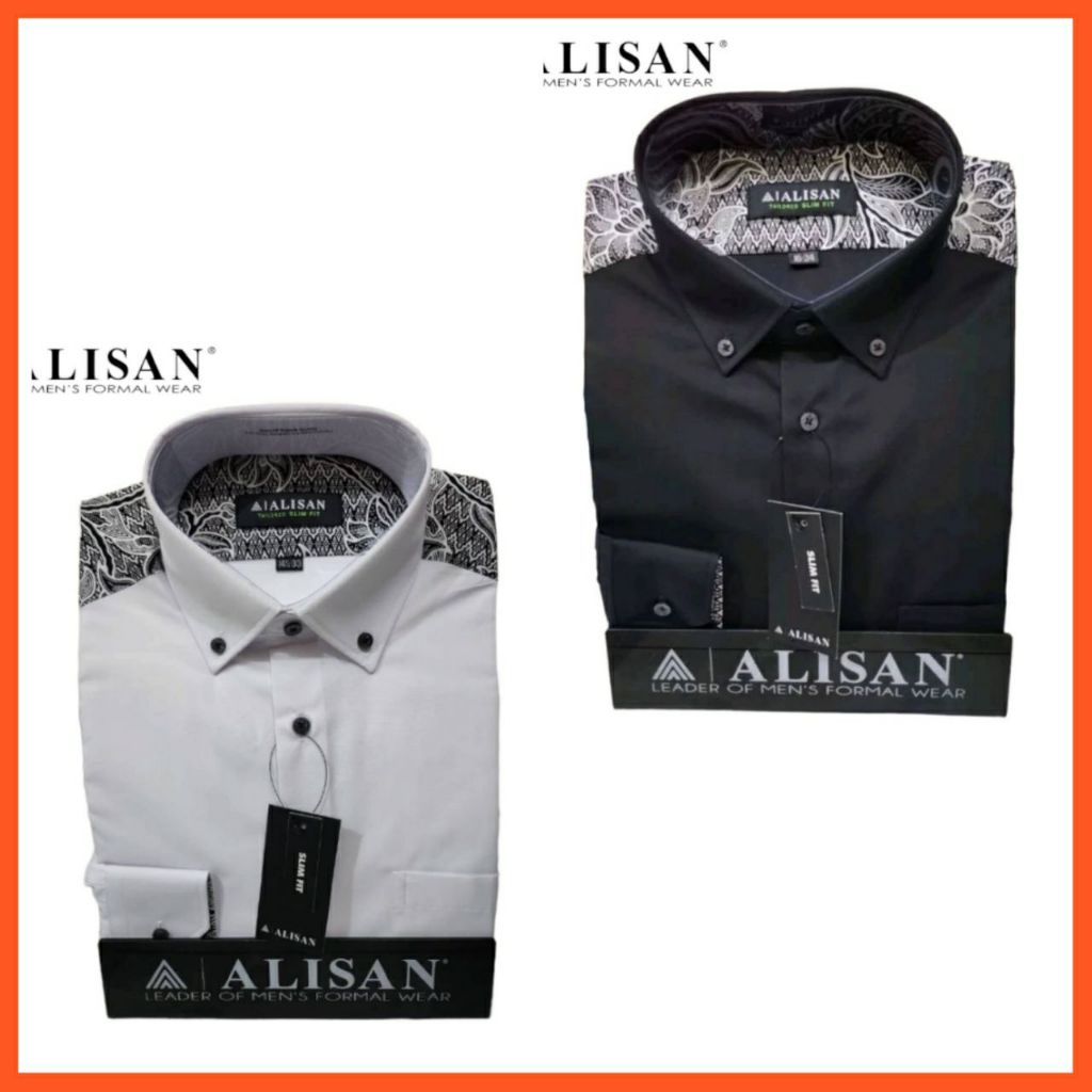 Alisan Batik / Kemeja Alisan Slim Fit / Alisan Putih / Kemeja Alisan Lengan Panjang / Kemeja Alisan 