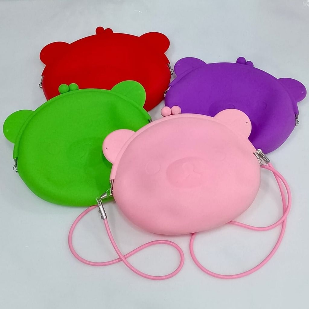 Sarung Dompet Silicone Bentuk Kepala Rilakkuma