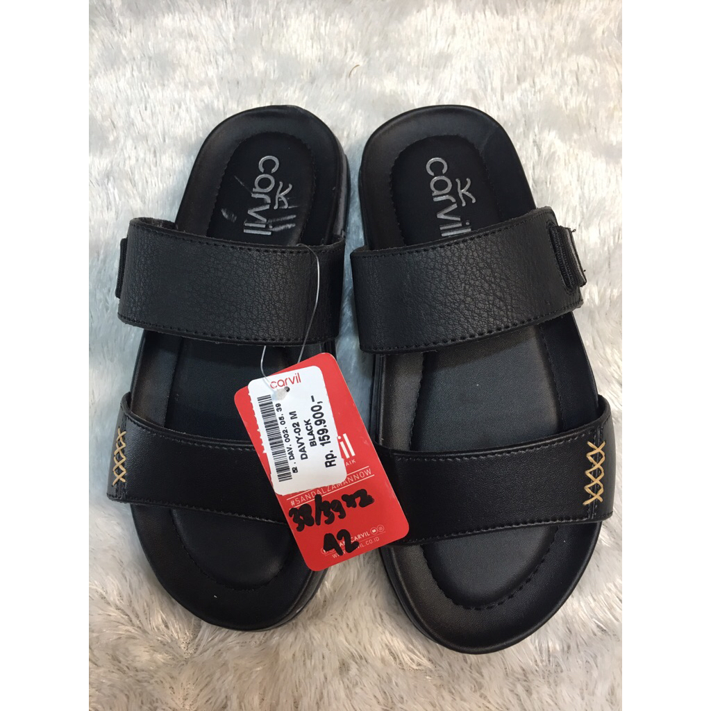 sandal kulit pria asli carvil
