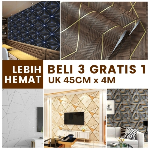 Wallpaper Dinding Ruang Tamu Minimalis Wallpaper Kamar Tidur 3D Setiker Model Keramik KOMBO HEMAT