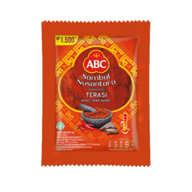 

ABC Nusantara Sambal Terasi 10 x 18gr