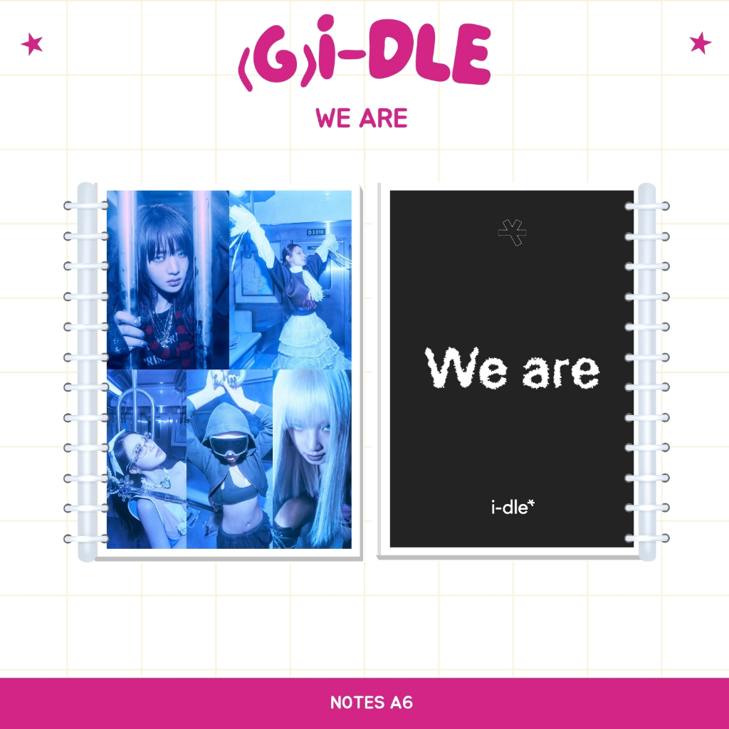 

A6 NOTES (G)I-DLE WE ARE BUKU NOTE NOTEBOOK KPOP UNOFFICIAL MIYEON MINNIE SOYEON YUQI SHUHUA