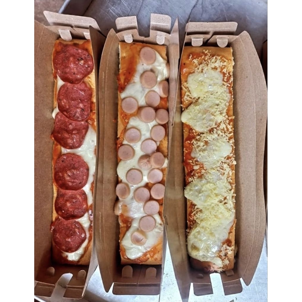 

long pizza
