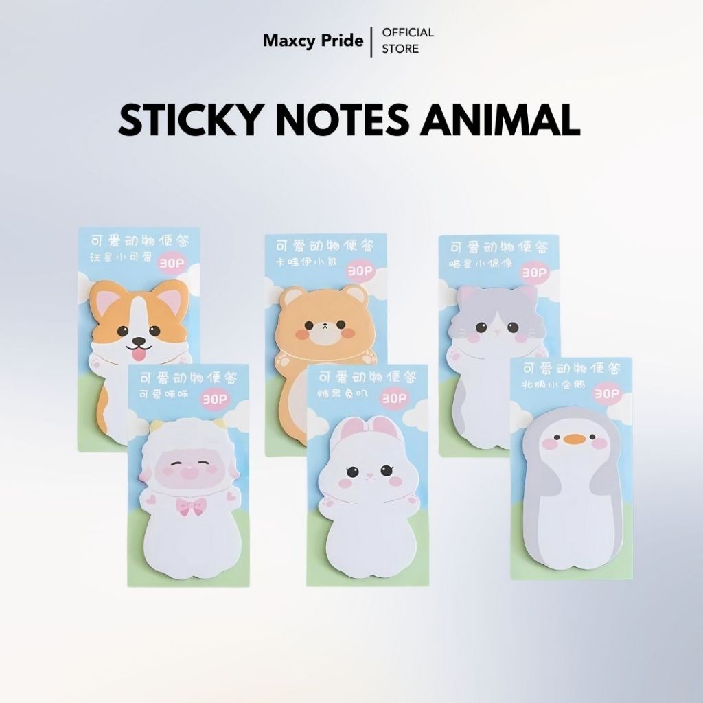 

Memo Sticky Notes Motif Zoo Animal Buku Catatan Kecil Mini Book Karakter Lucu