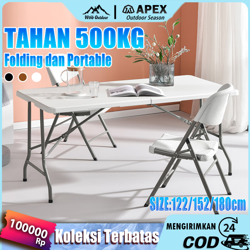 Meja Lipat Portable Meja Lipat plastik Meja Lipat Outdoor Meja Serbaguna besar Makan Meja meja lipat