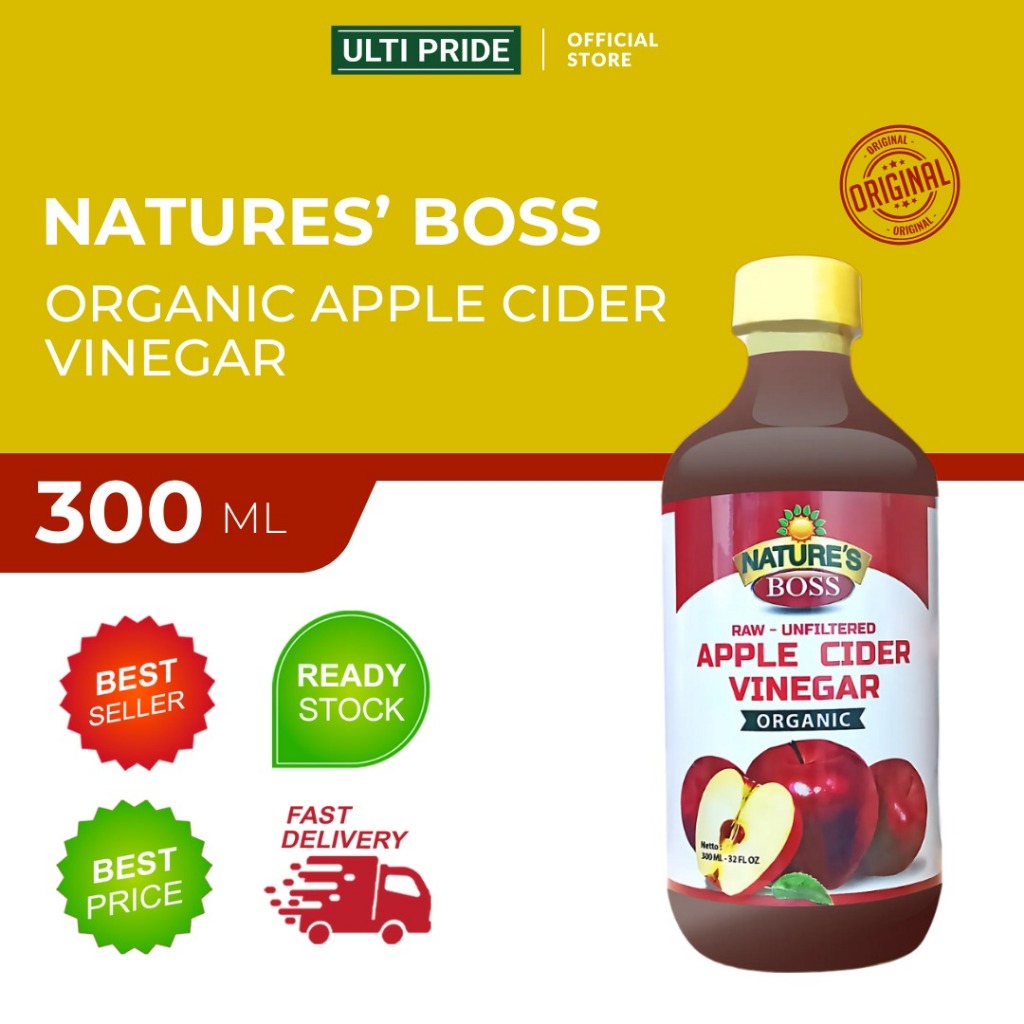

Nature's Boss Cuka Apple Cider Vinegar Organic isi 300 ml
