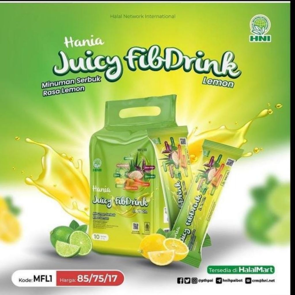 

HANIA JUICY FIBDRINK LEMON 10sct