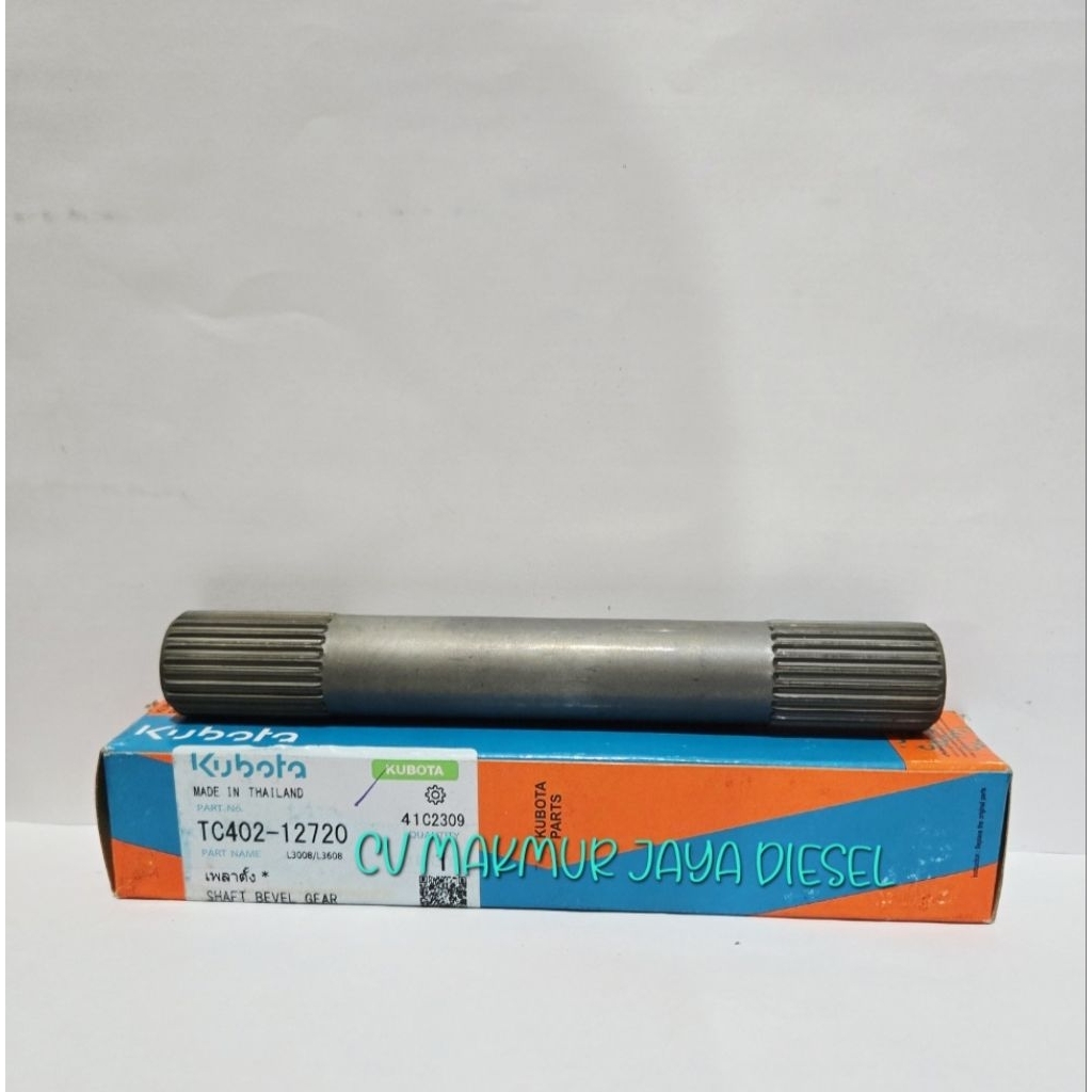 Shaft Bevel Gear Depan L3608 TC402-12720 Kubota Genuine