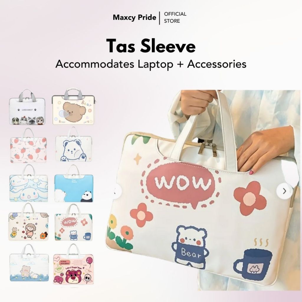 Tas Laptop 14 Inch For Macbook Bag 13" 14" 15" Cover Jinjing for Asus HP Acer Lucu Premium Import