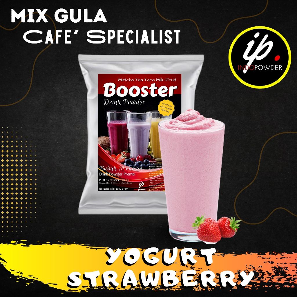 

IP Jakarta - Bubuk Minuman rasa YOGURT STRAWBERY 1Kg untuk Cafe, Waralaba dan Usaha Minuman Kekinian