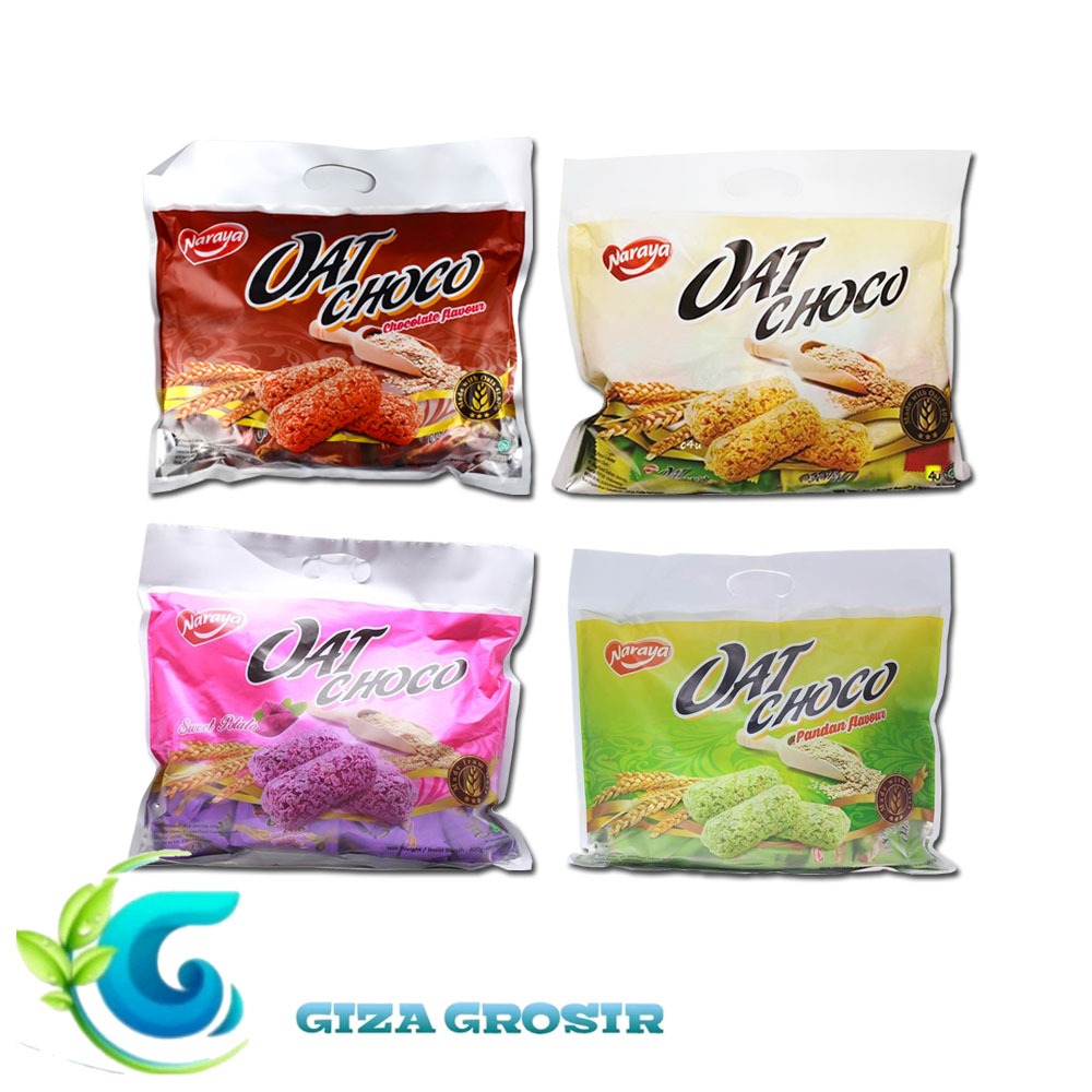 

Naraya Oat Choco 400 gr Snack Bar Varian Original / Cokelat / Pandan / Ubi Ungu