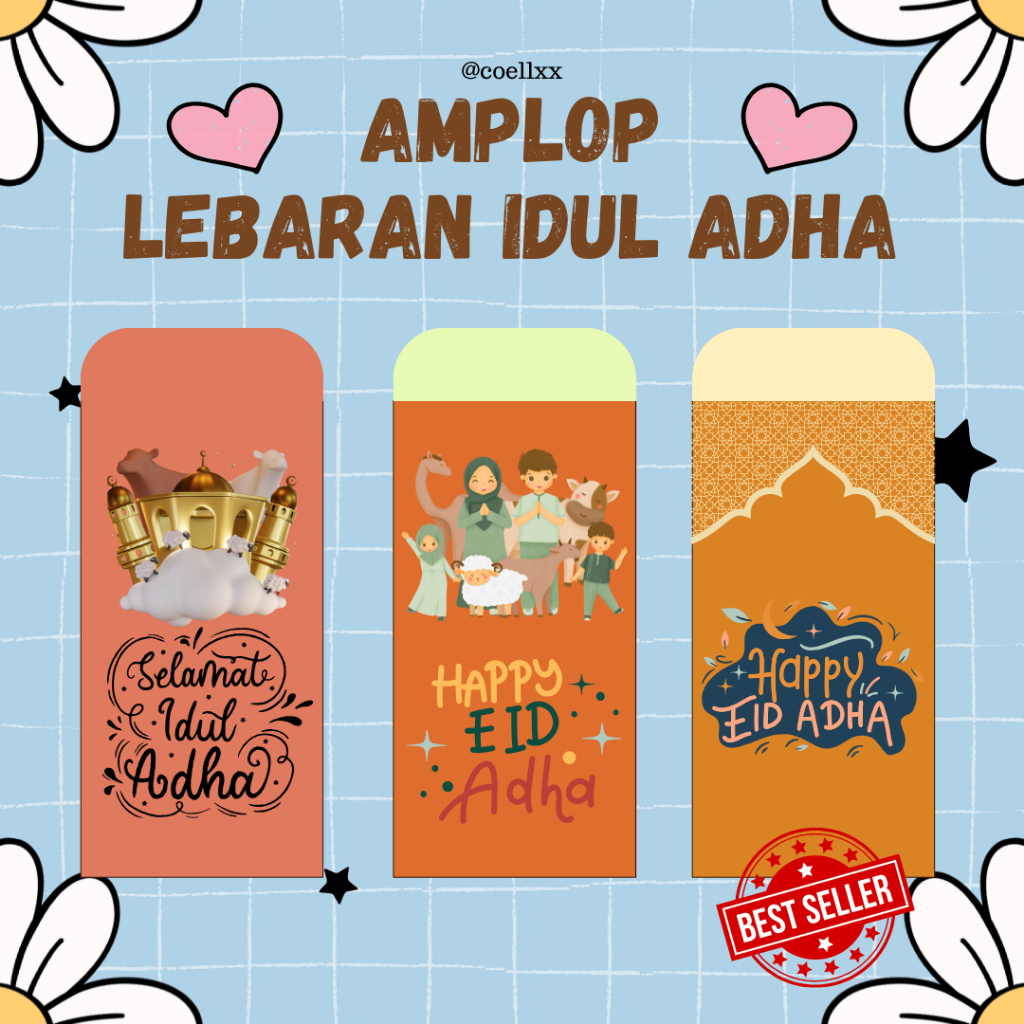 

12 Lembar Amplop Lebaran Idul Adha Murah