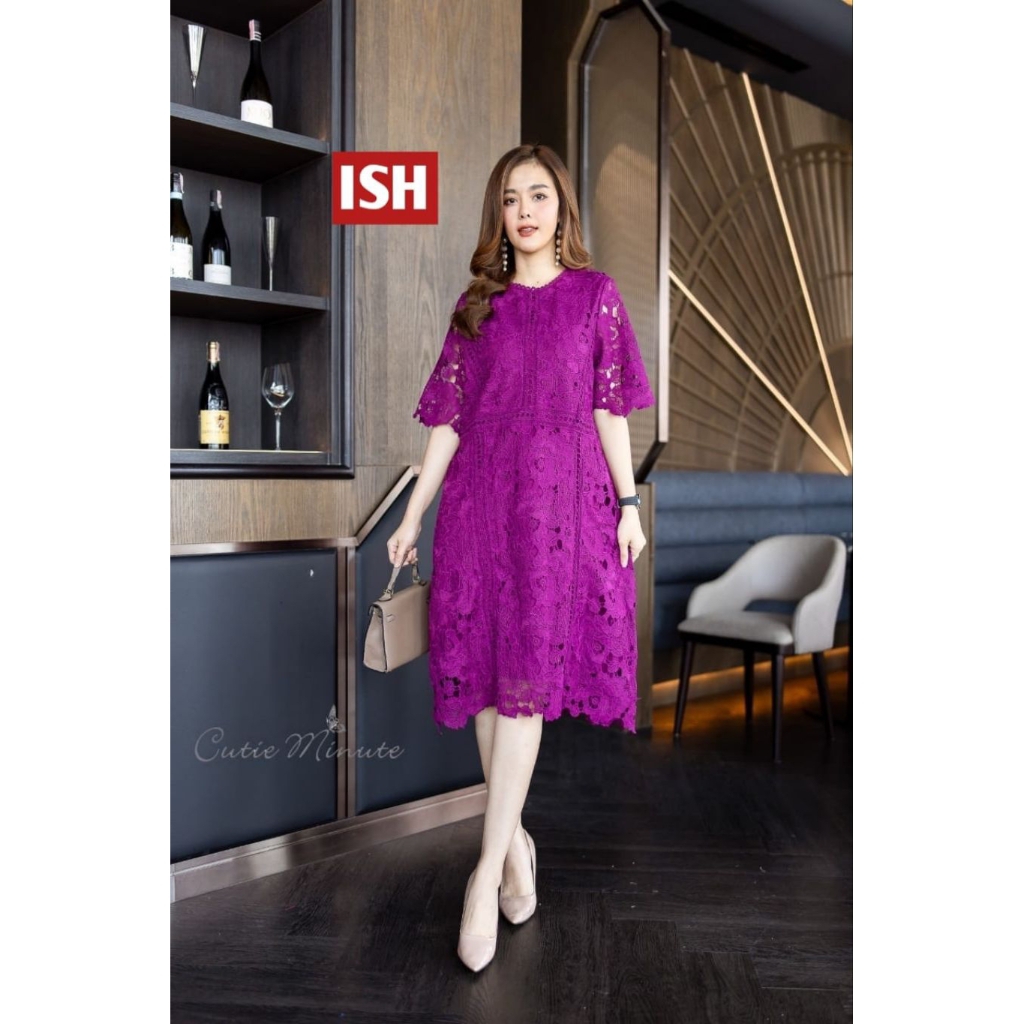 DRESS Wanita Brokat Premium/Dress Pesta Import Bangkok/Dress Wanita Mewah/Cutie Minute Dress