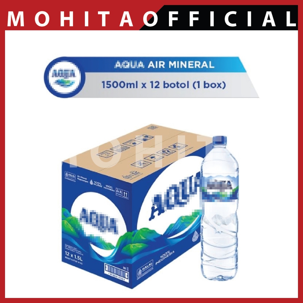 aqua besar 1500ml isi 12/aqua 1 karton/aqua 1.5 liter 1 dus/aqua Isi 1500ml/aqua botol besar/aqua 1 