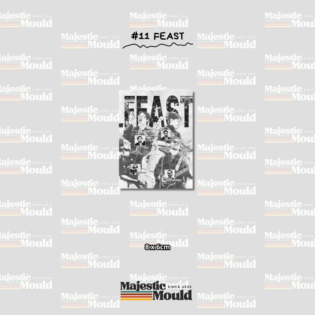

#Vol11 Feast – Stiker Band Vinyl Glossy | Tahan Air & Luntur (Laptop/Helm/Tumbler/dan media lainnya)
