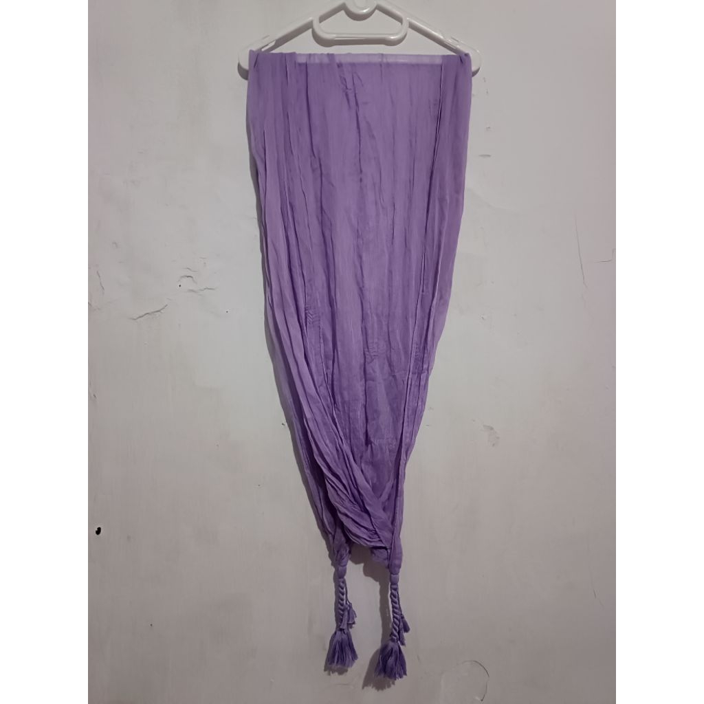 Kain Hijab Pashmina Syal Selendang Wanita Warna Ungu Muda