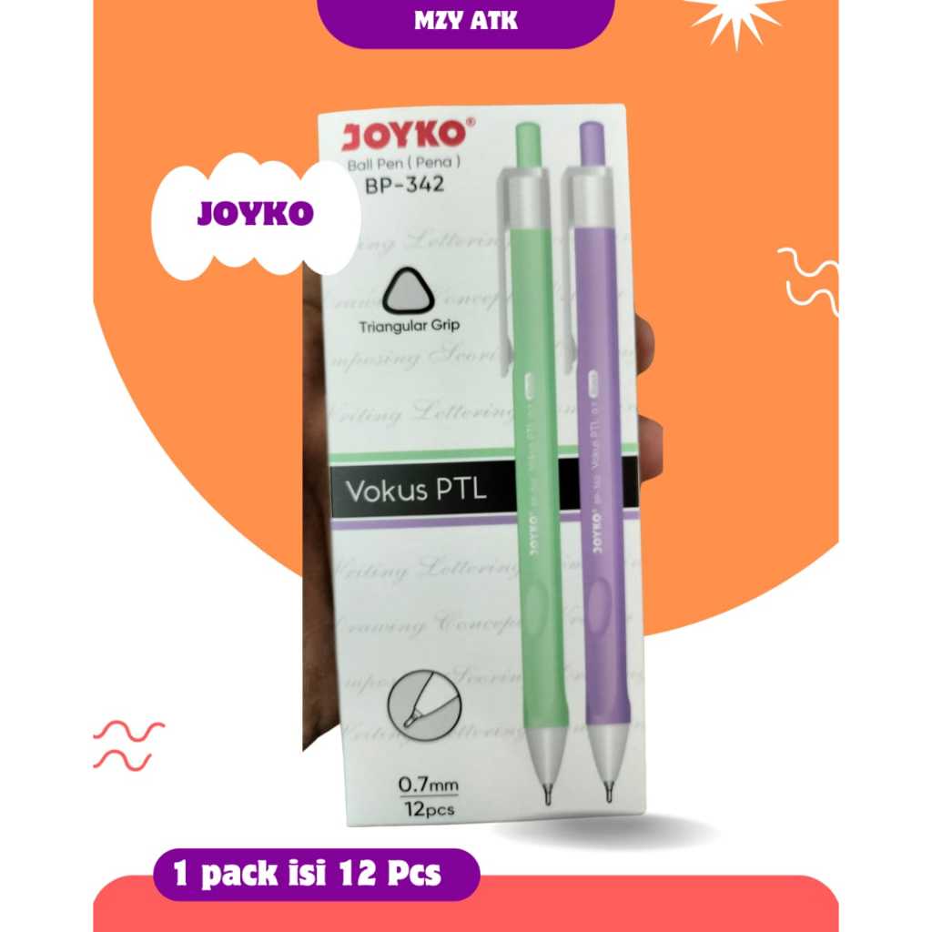 

(1 Pack 12 Pcs) Ball Pen Pulpen Pena Joyko BP-342 Vokus 0.7 mm