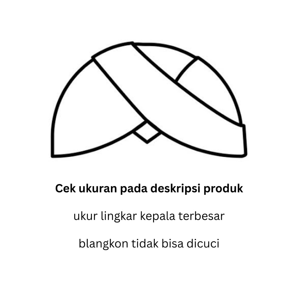 Blangkon Jogja Lipat Samurai Motif Hitam Putih