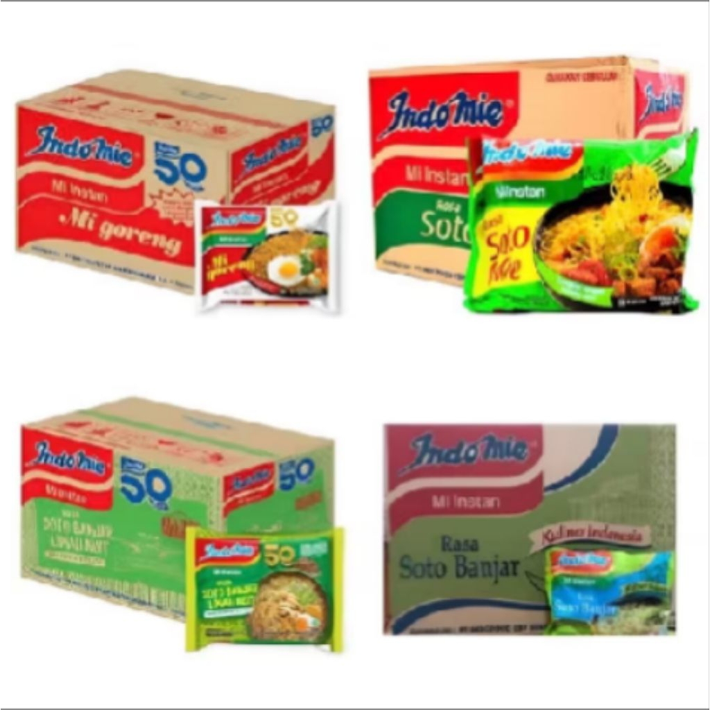 

Indomie goreng, soto banjar, limau kuit dan sotomie 1 dus/karton