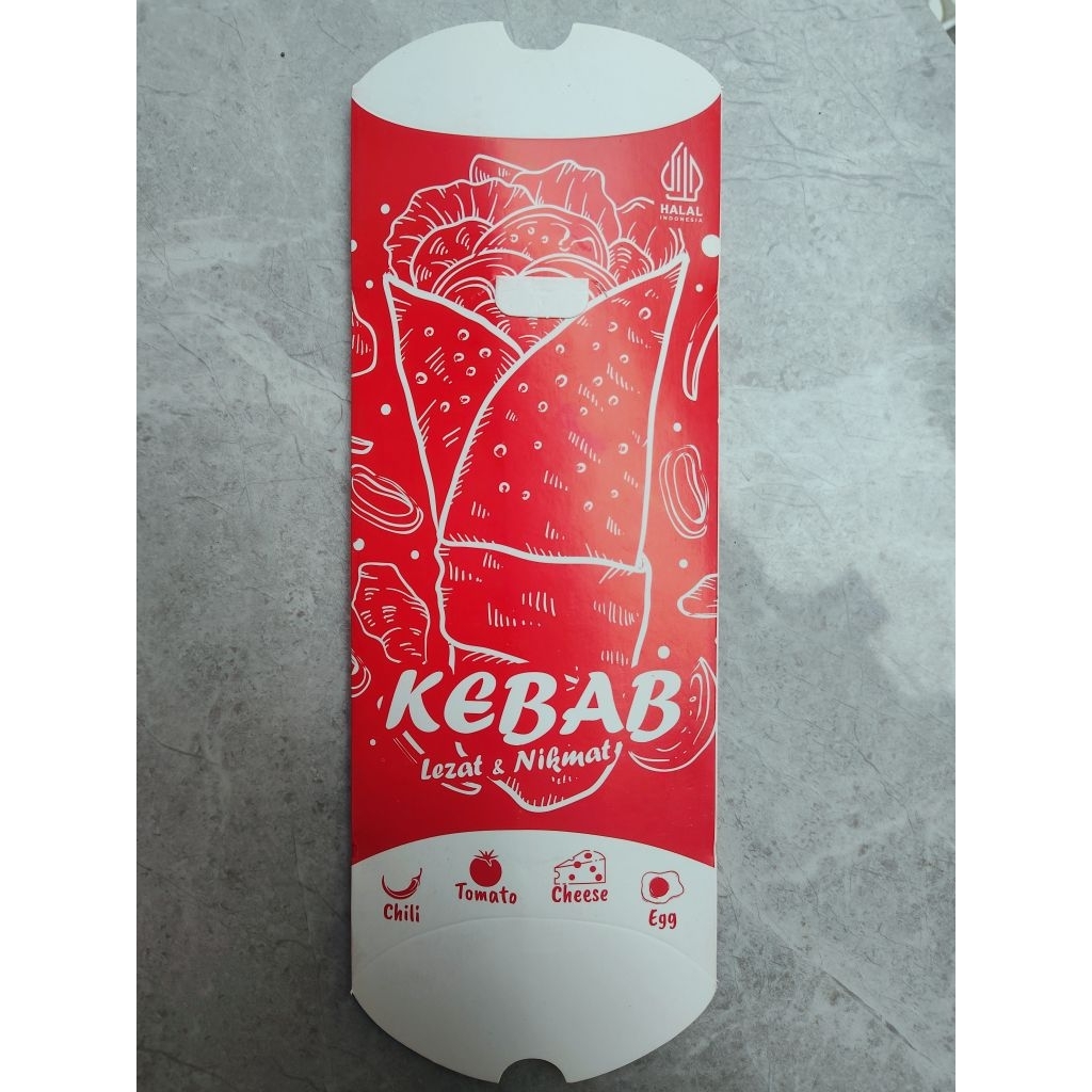 bungkus kebab tarikan merah(ivory)